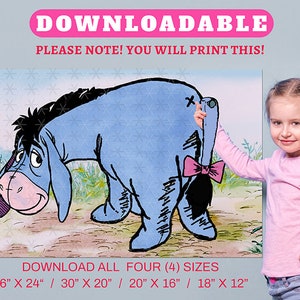 Pin the Tail On Eeyore/ Instant Download/ Classic Winnie The Pooh Party Game/ PDF Digital