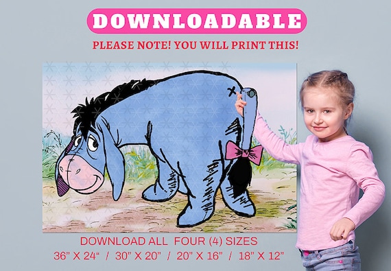 Pin the Tail On Eeyore/ Instant Download/ Classic Winnie The Pooh Party Game/ PDF Digital Il_570xn