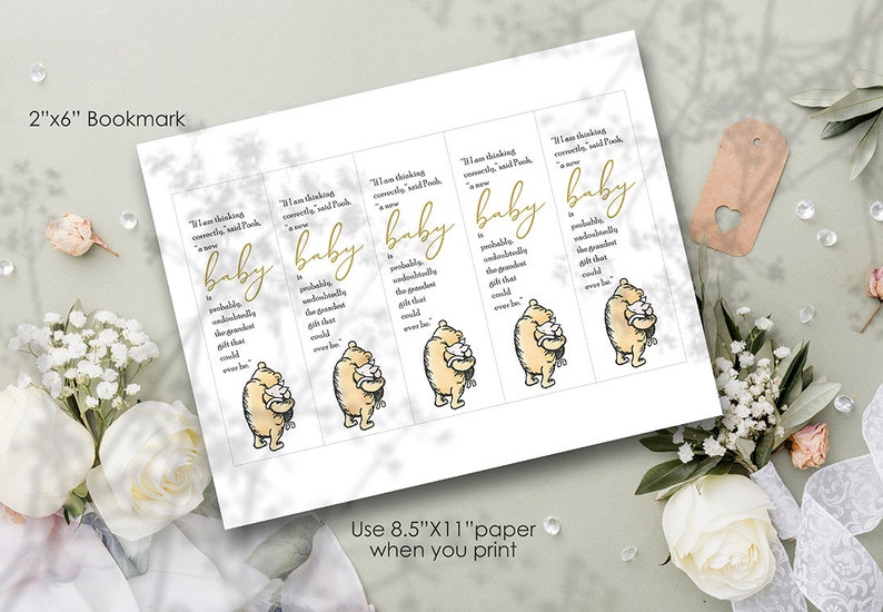 Personalized for you / Emailed to you in 24hrs / Classic Winnie The Pooh Invitation Card / Bundle Set Pack image 2