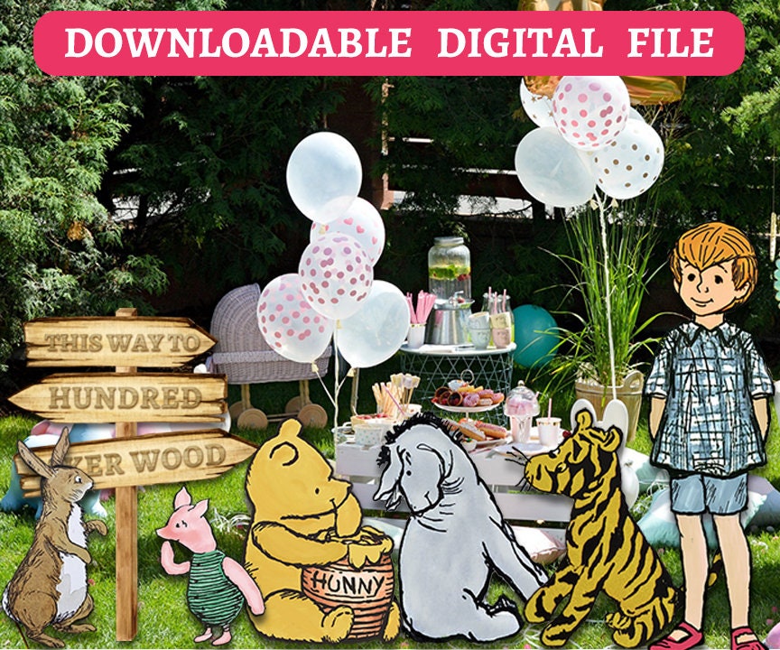 Classic Winnie the Pooh Characters Bundle Set / Printable - Etsy