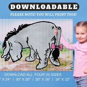 Pin the Tail On Eeyore/ Instant Download/ Classic Winnie The Pooh Party Game/ PDF Digital