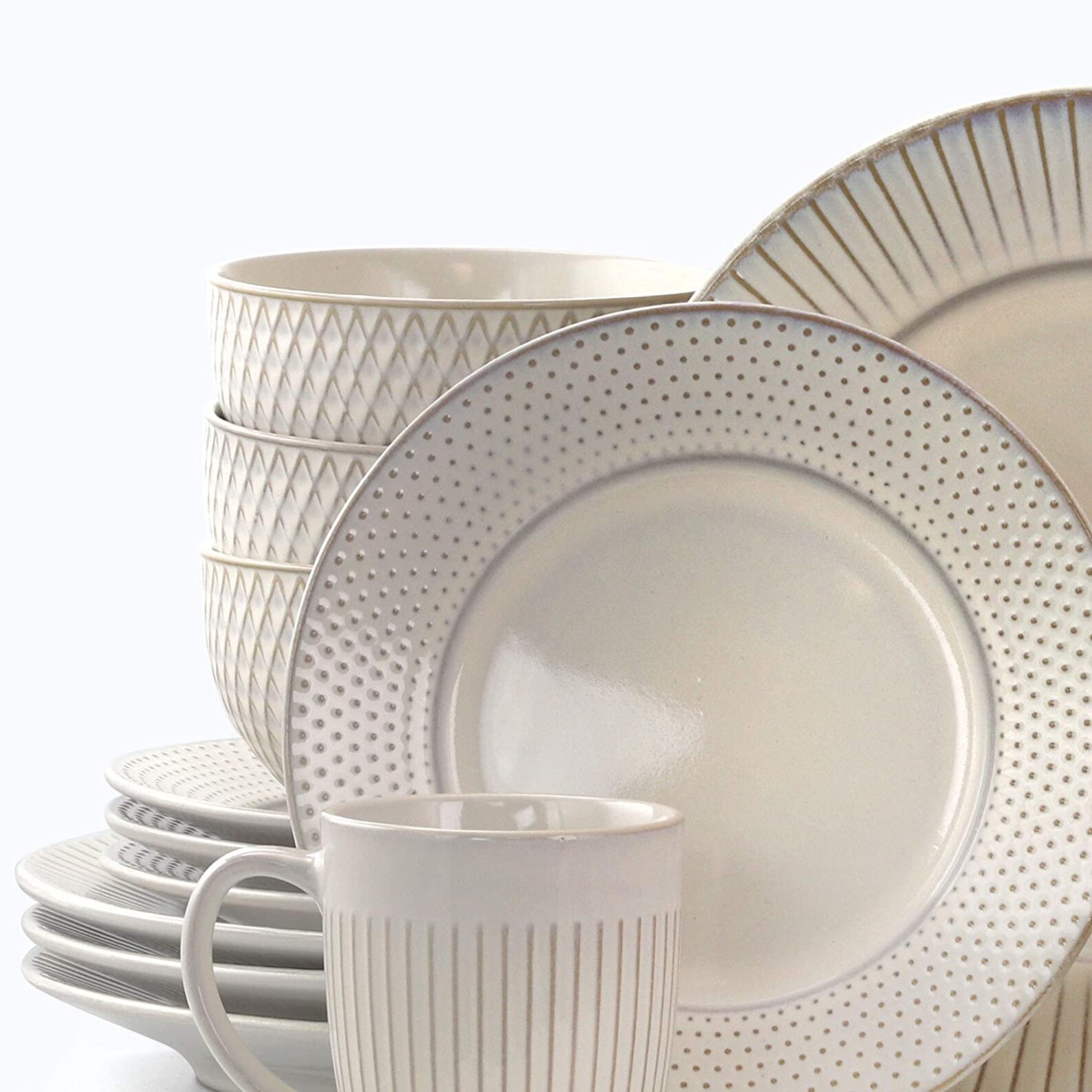 Elama Market finds 16piece round dinnerware set White Etsy