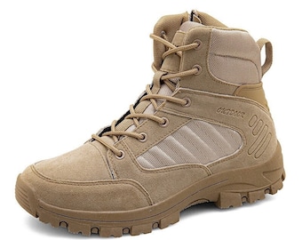 Tactical Military Combat Boots Men Suede Leather US Army Hunting Trekking Camping Mountaineering Work Shoes