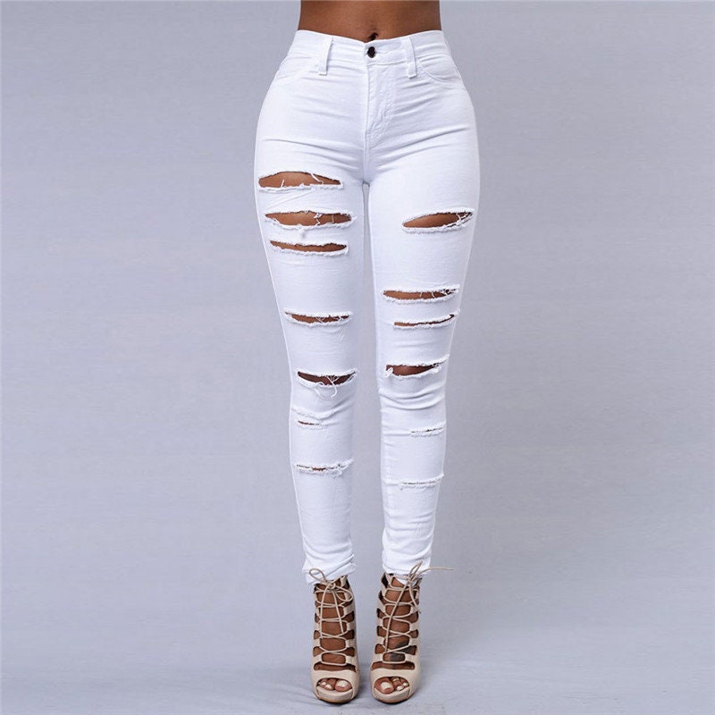 Womens Tight Ripped Jeans