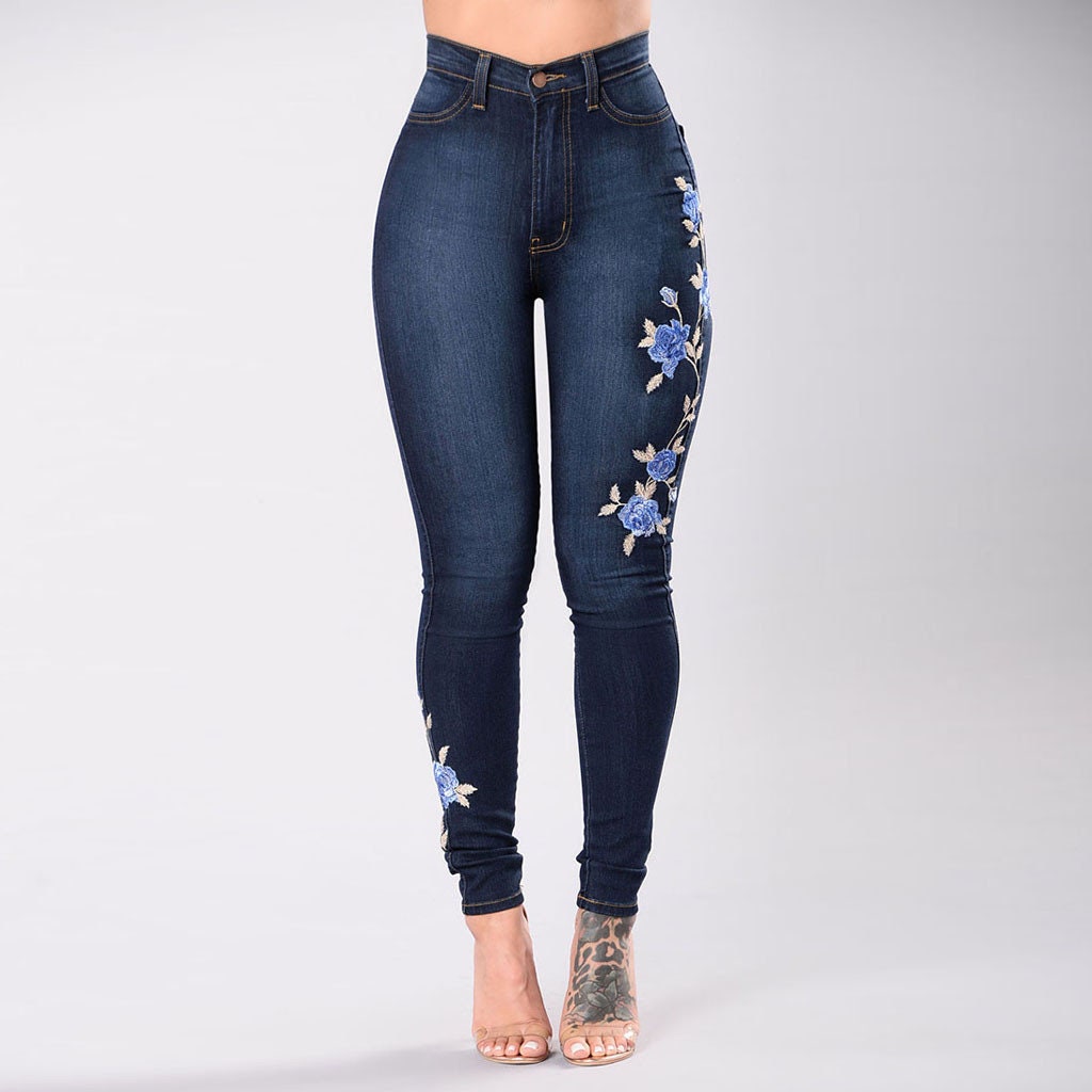 Jeans Women's High Waisted Skinny Jeans Denim Style - Etsy