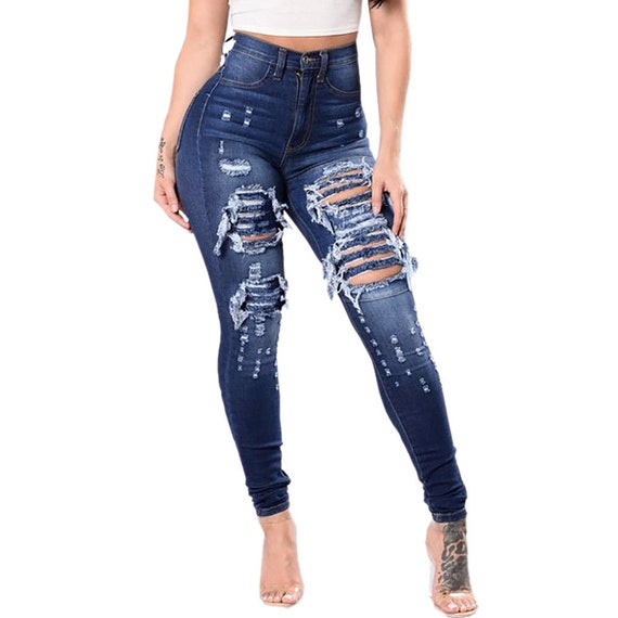 Ripped Jeans for Women - Etsy