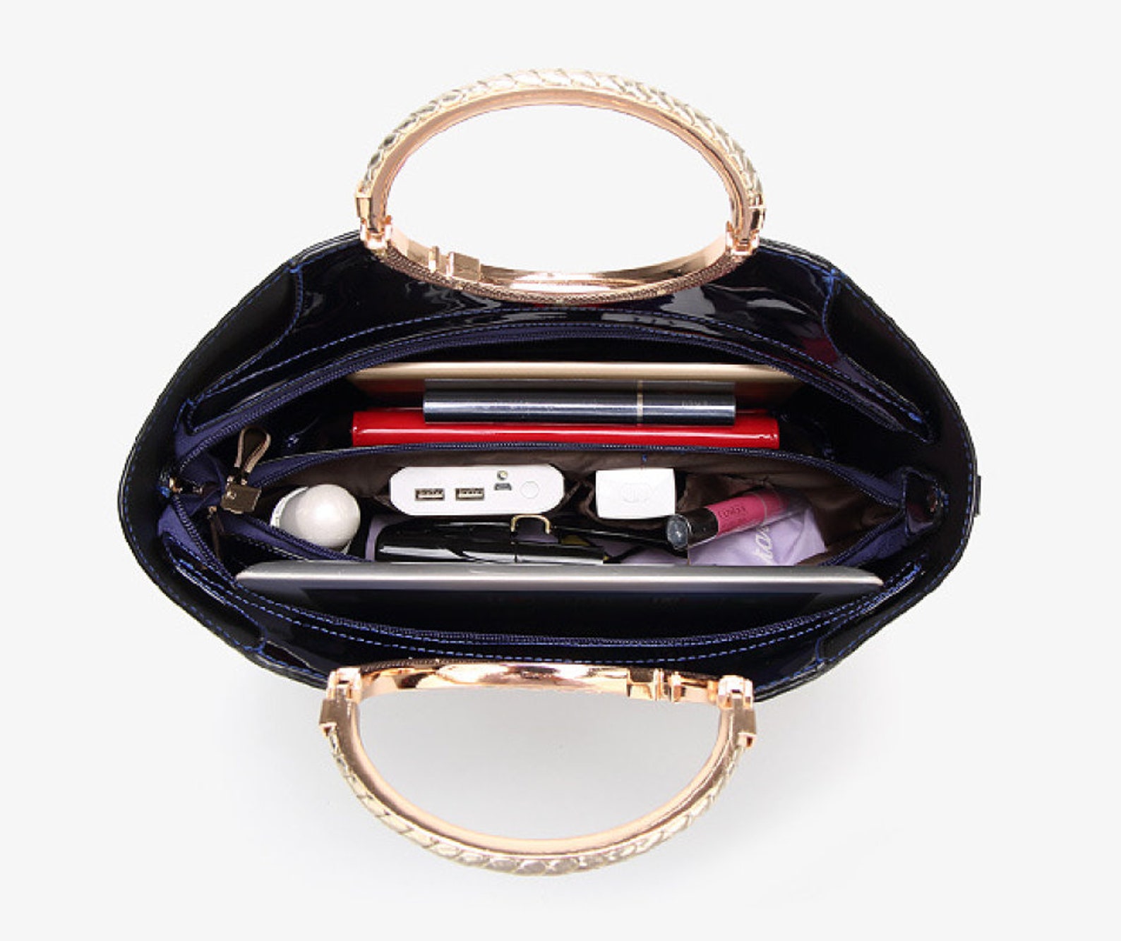 Fashion Patent Leather One Shoulder Tote Bag Etsy