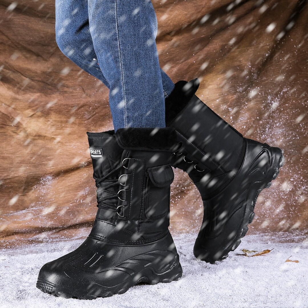 Warme waterdichte laarzen voor heren sneeuwlaarzen winter - Etsy Nederland