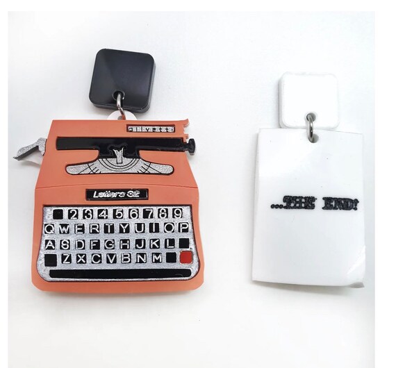 Typewriter earrings sale