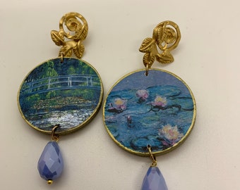 Water lily earrings