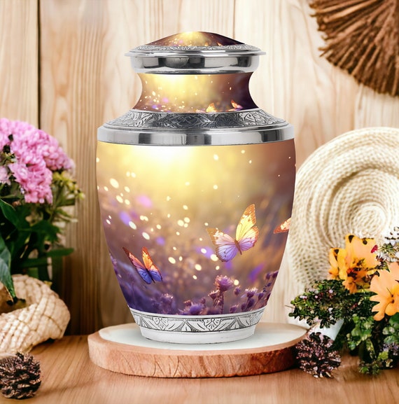 Sunset Floral and Butterfly Urn for Human Ashes Personalized Urn for Ashes Urn Ashes Keepsake Mini Urn Small Urn Funeral Urns for Male Etsy