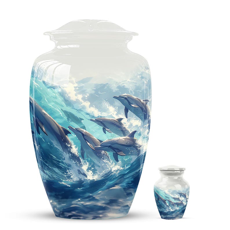 Memorial urn for adult ashes