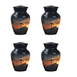 personalized memorial cross urn for family