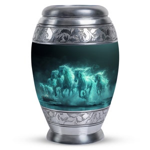 Ghost Horse Urn For Human Ashes - Cremation Urns For Ashes For Adults - Funeral Urns - Custom Urn - Memorials Urn Personalized
