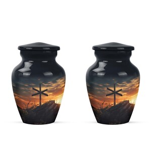 elegant christian keepsake urn for ashes