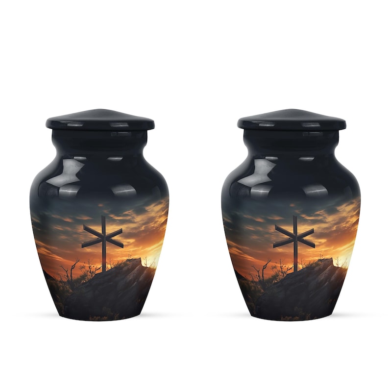 elegant christian keepsake urn for ashes