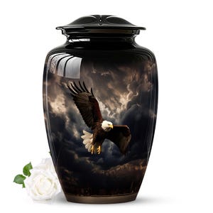 Personalized Soaring Eagle Urn for Human Ashes Urn, Decorative Modern Urn for Adults, Eagle Memorial Urn, Funeral Urns Ashes Keepsake Urn,