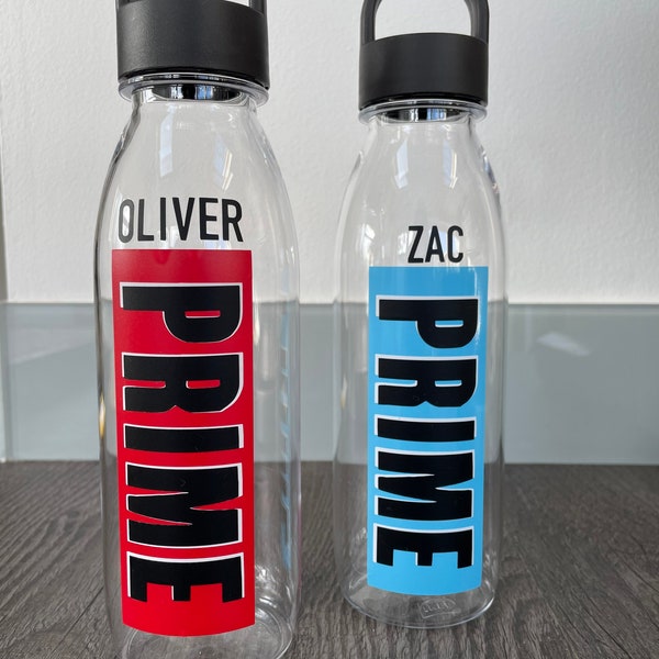 Prime Hydration, Personalised Prime Water Bottle, Drinking bottle, vinyl label,drinks bottle, Prime, Personalised prime, prime inspired