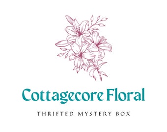 Antique Vintage Cottagecore Floral Thrifted Mystery Box - Unique and Eclectic Handpicked Aesthetically Themed Decor & Accessories Gift Box