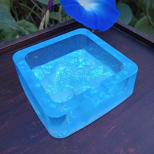 Pearlescent Blue Ashtray|Ice Blue Ashtray|Ashtray|Ash Tray