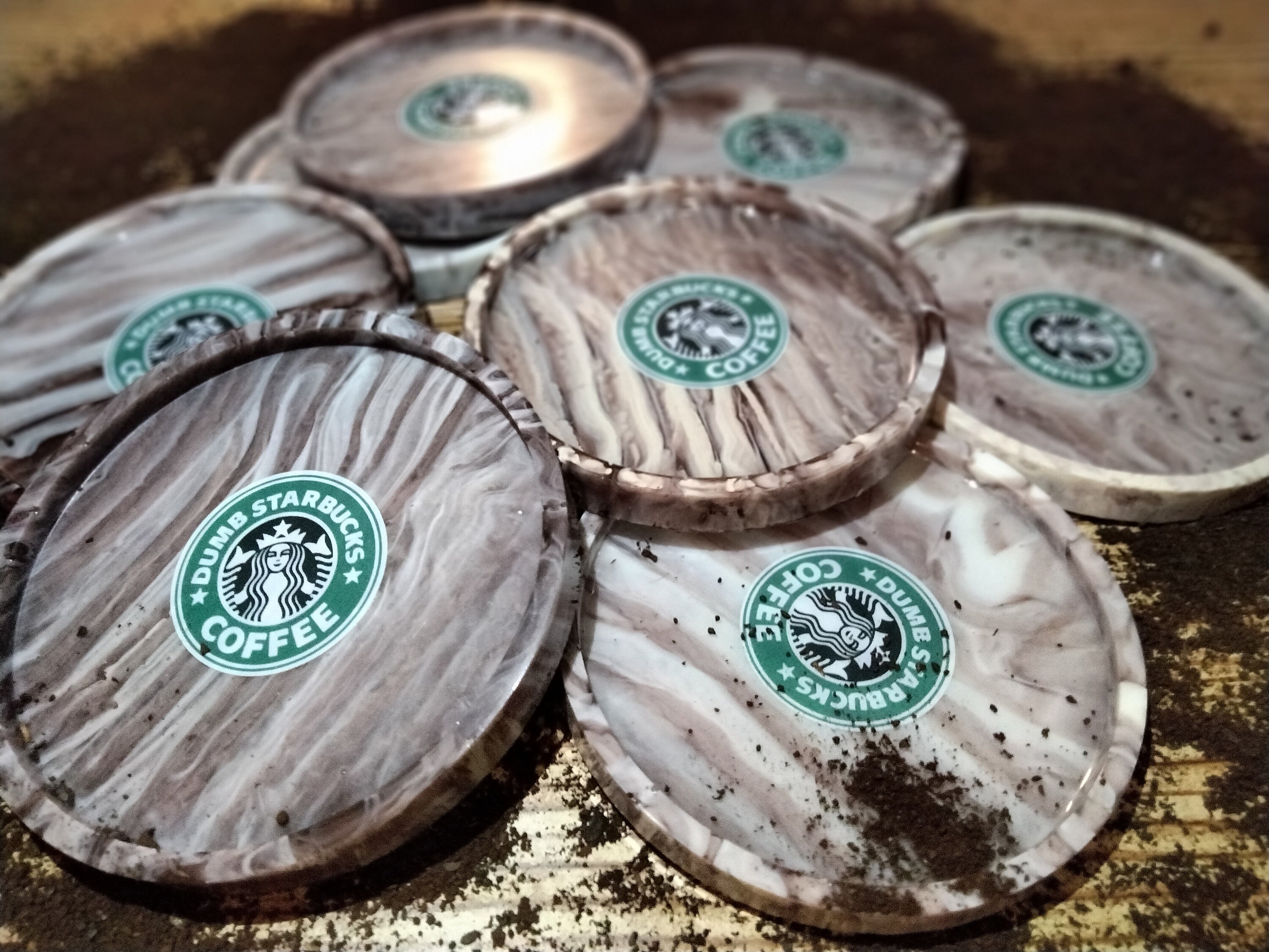 Iced coffee coasters Starbucks coasters Dumb Starbucks Etsy