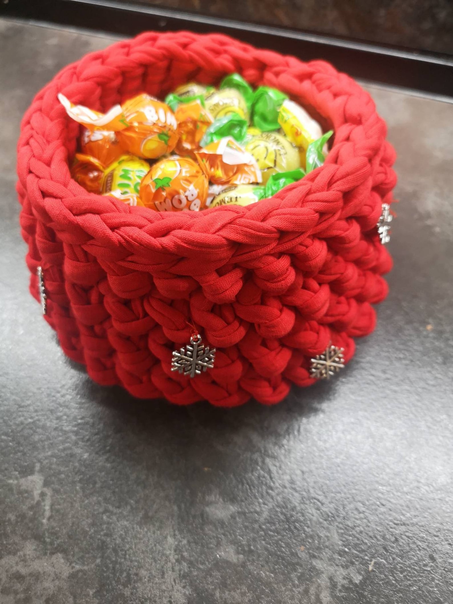 Crochet Christmas Basket Small Storage Basket Handmade Gift - Etsy