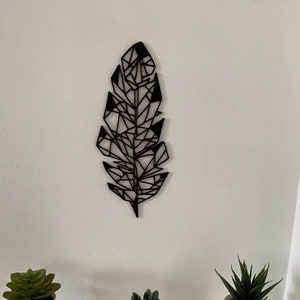 Wanddekoration Feder 3D gedruckt