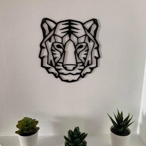 Wanddekoration Tiger 3D gedruckt