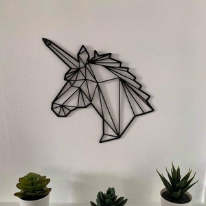 Wanddekoration Einhorn 3D gedruckt