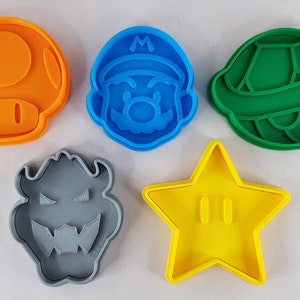 Geek Cookie Cutters - Set of 6 Shapes - 3D Printing - Gaming Theme Cookies & Pastry (3 inch size)
