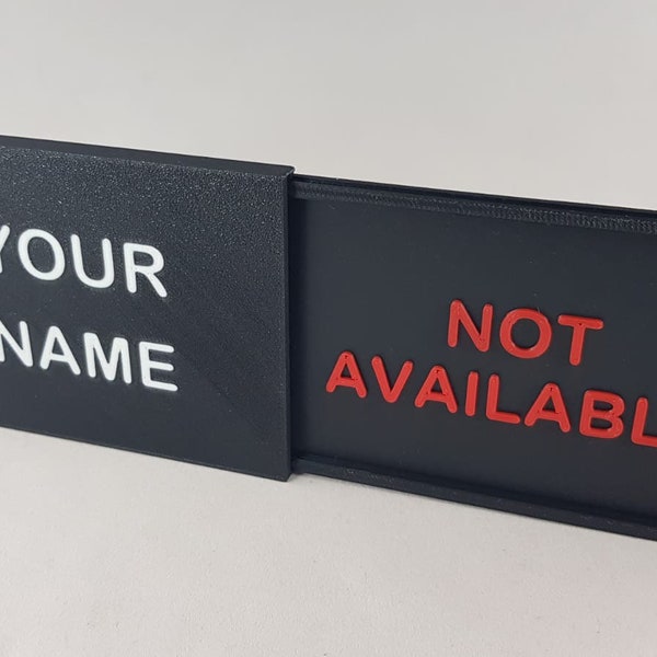 Office sign Available / Not available 3D printed - Do not disturb - EN