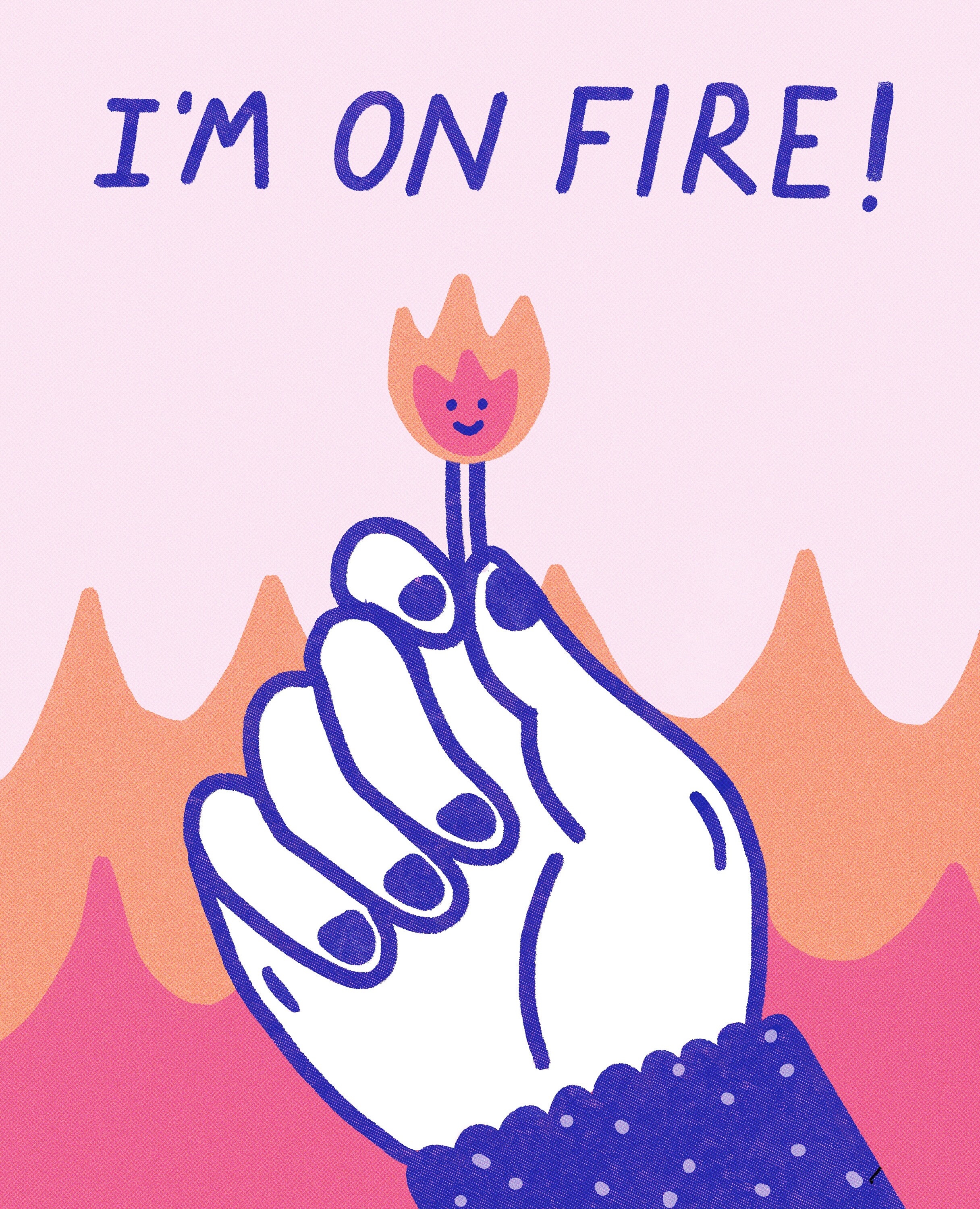 I'M ON FIRE Art Print, Motivational Quote Poster Etsy