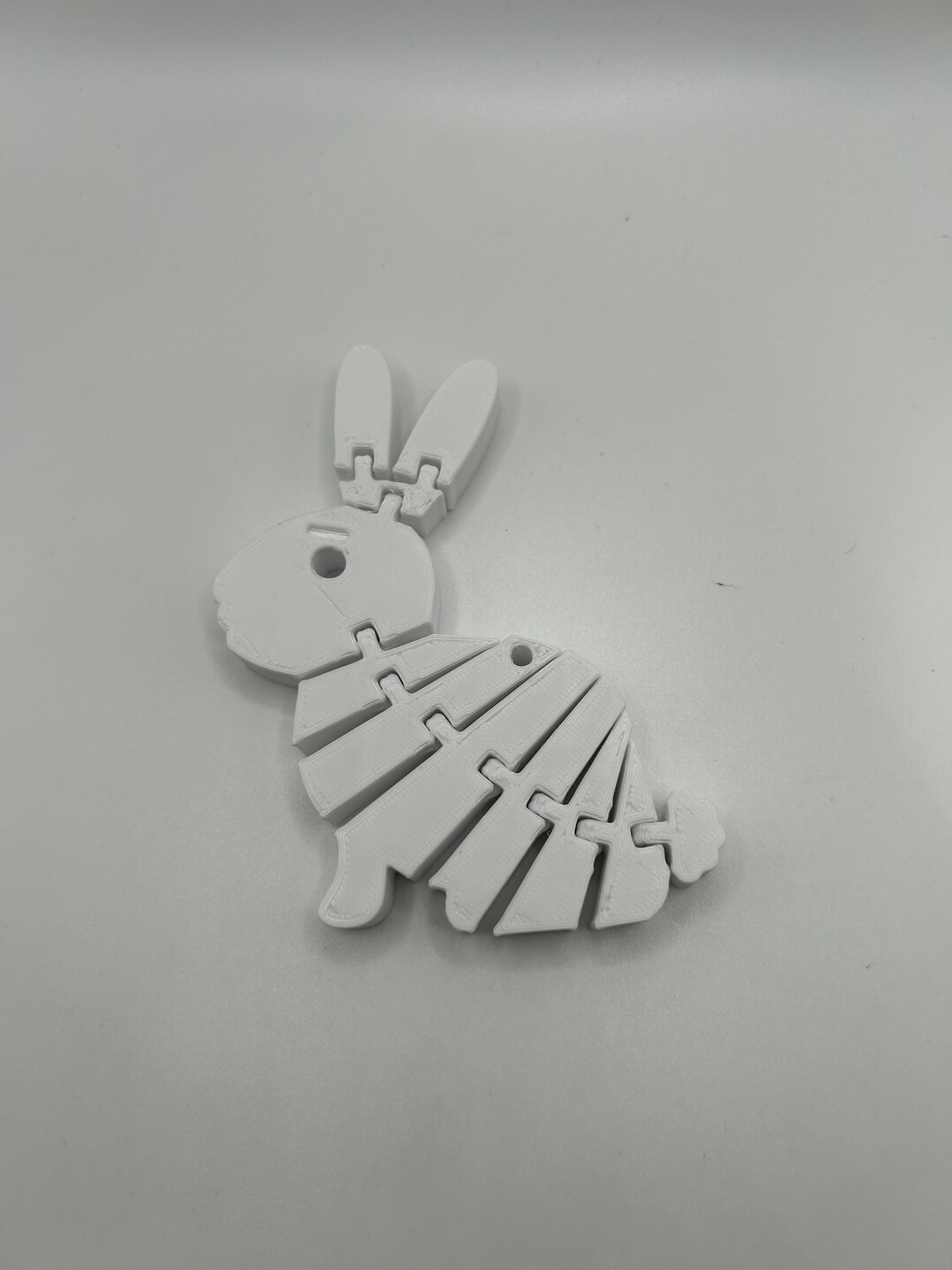 Articulated Rabbit Toy / Keychain Flexi 3D Printed Gift animal Series ...