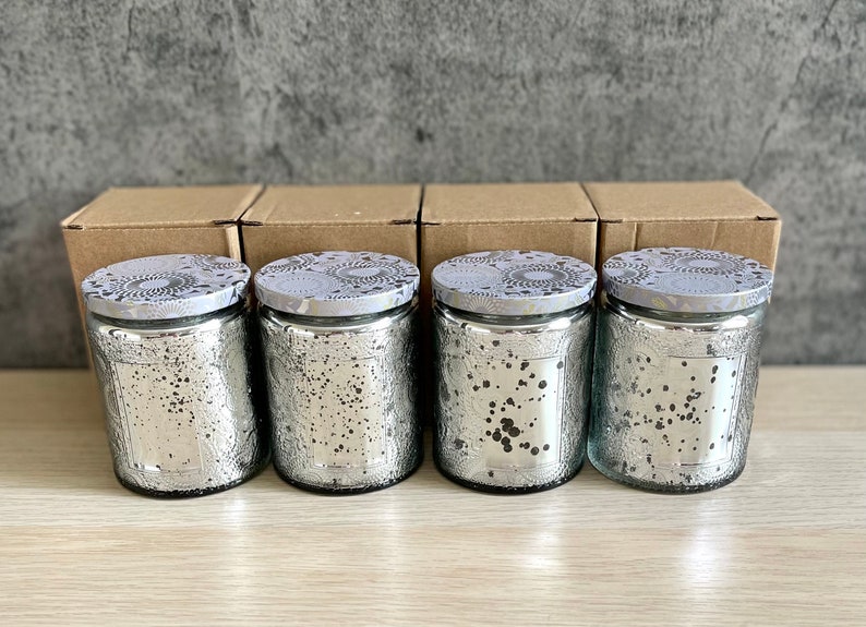 Empty Glass Candle Jars for Candle Making Set of Four Etsy