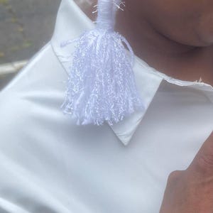 White Tassel Earrings