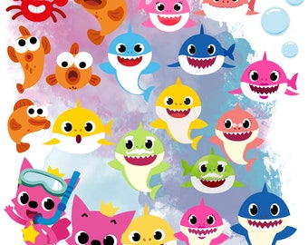 Baby Shark digital file. PNG. Kids. Tumbler designs