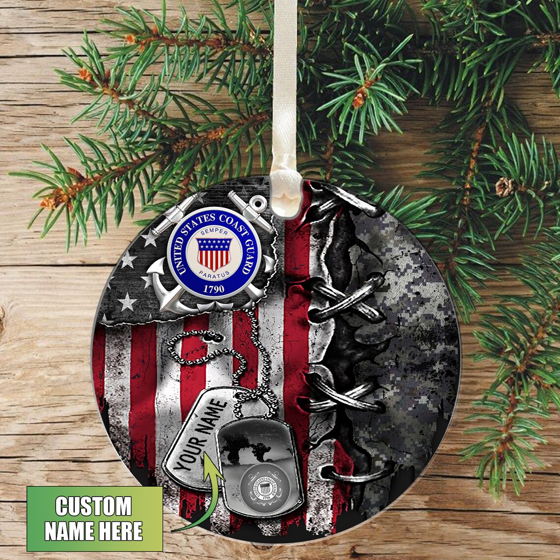 Personalized Military Ornaments Christmas Ornament Etsy