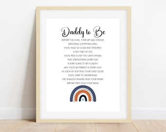 Daddy to be poem, Gift for new dad, Father’s Day Gift, Instant Digital Download