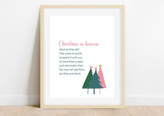 Christmas in Heaven Loss of a Loved One Christmas Gift Save - Etsy
