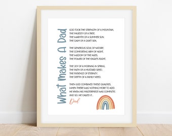 What Makes a Dad Poem, Father’s Day Gift, Gift for Dad, Poem for Dad, New Dad Gift, Birthday Gift for Dad, Instant Digital Download