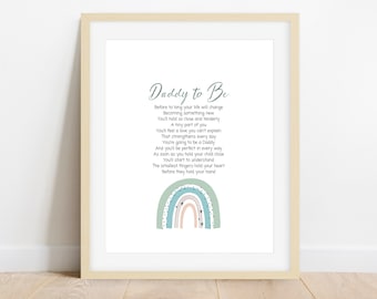 Daddy to be poem, Gift for new dad, Father’s Day Gift, Instant Digital Download