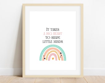 Teacher Appreciation Print, End of Year Teacher Gift, Thank You Teacher, Instant Digital Download