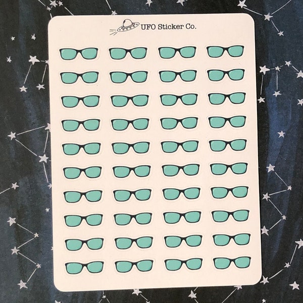 Eyeglasses Stickers Etsy