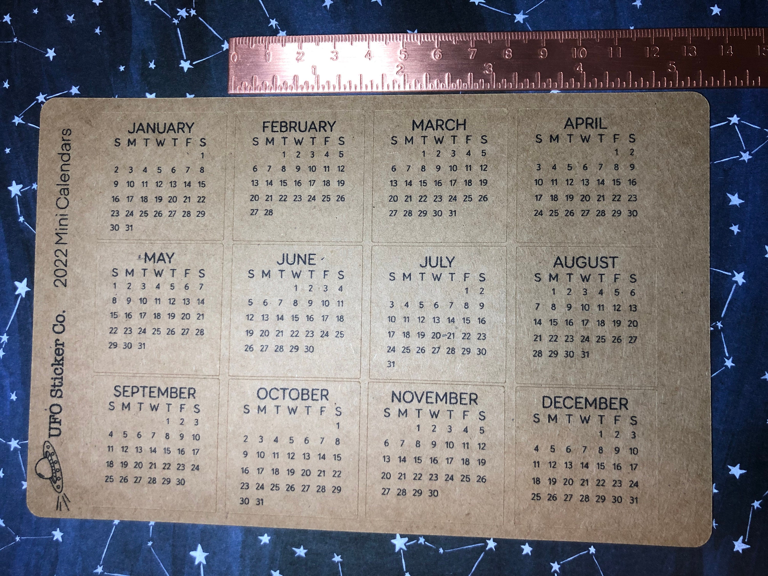 Mini calendar stickers 2023 and 2024 calendar stickers calendar