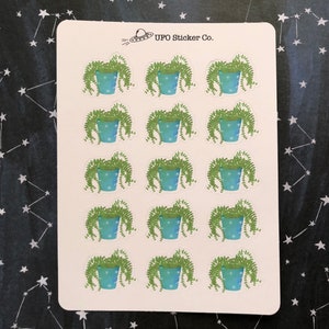 Stickers plantes Galaxy, Stickers plantes en pot, Rappel d'arrosage des plantes, Stickers soin des plantes, Personnages végétaux, Sticker esthétique galaxie
