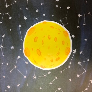Autocollant découpé pleine lune, Phases de la lune, Esthétique céleste, Astronomie de l'espace, Esthétique de l'espace, Sticker sorcière, Décalcomanie en vinyle, Autocollant en vinyle