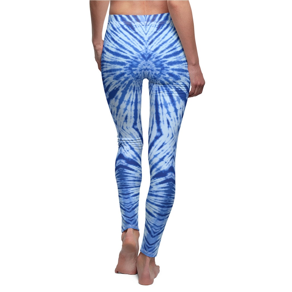 Tie Dye Yoga Pants, Tie Dye Beach Pants, Gym Pants, Leggings Blue Etsy