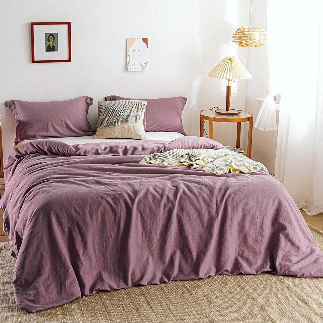 Linen Duvet Cover Purple Color Bedding Linen Bedding Linen Etsy