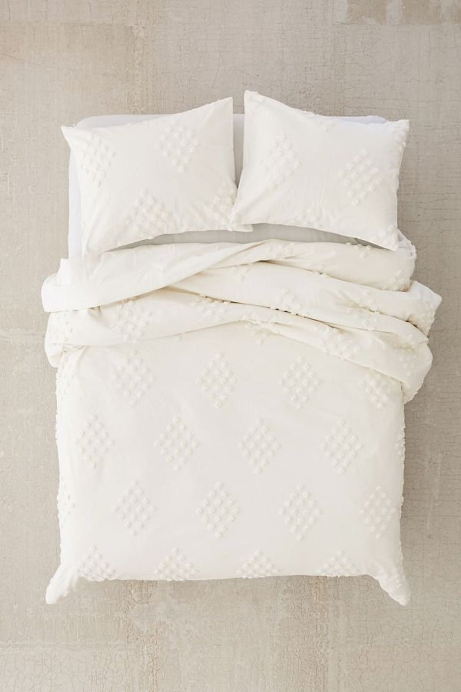 White & Ivory Dot Tufted Duvet Cover 100 Cotton Stylish Duvet Etsy