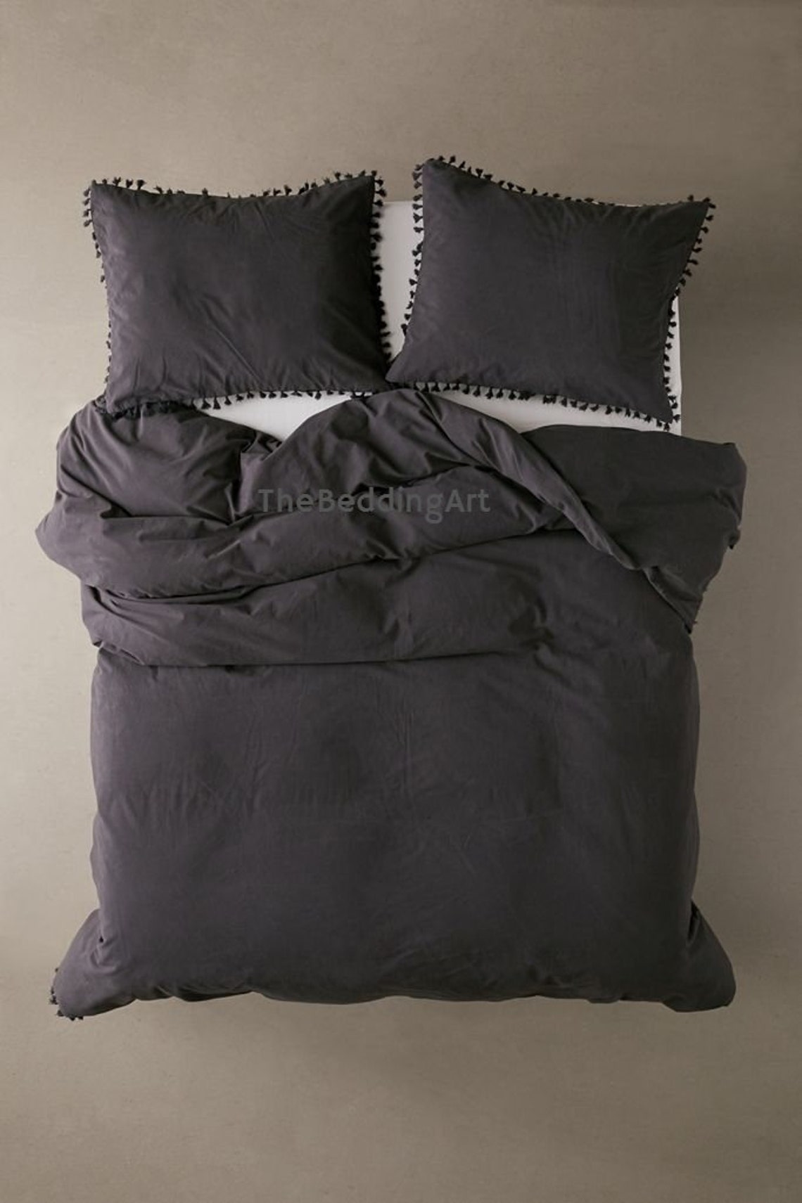 Black Color Duvet Cover With Pillow UO Bedding Donna Cover - Etsy
